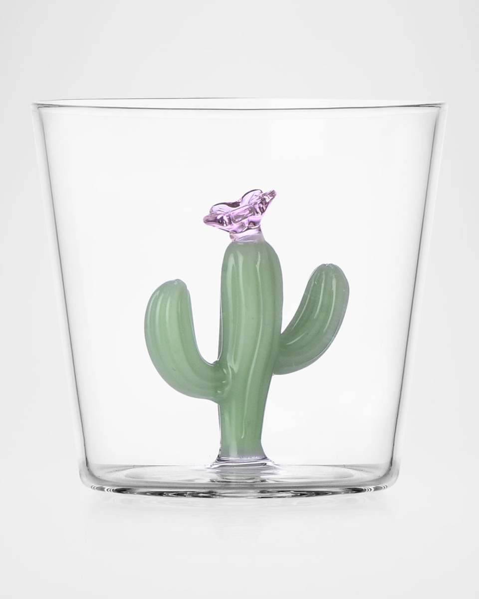 Desert Plants Cactus Glass Tumbler, 11.8 oz.